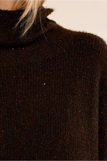 Molly Bracken LA2059EN Chocolate Knitted Sweater