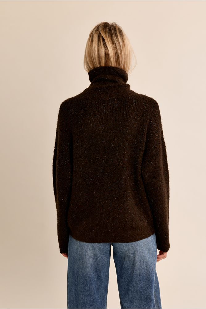 Molly Bracken LA2059EN Chocolate Knitted Sweater