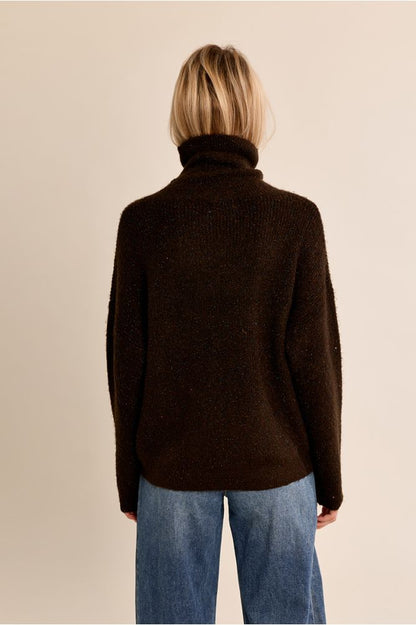 Molly Bracken LA2059EN Chocolate Knitted Sweater