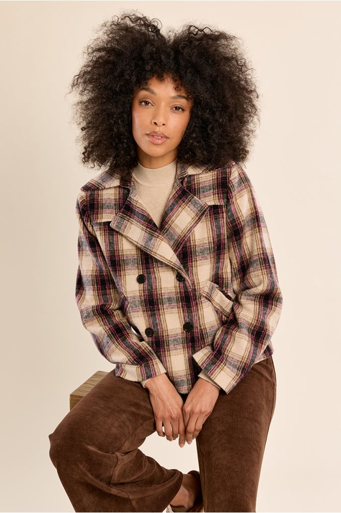 Molly Bracken P1831EH Beige Woven Coat