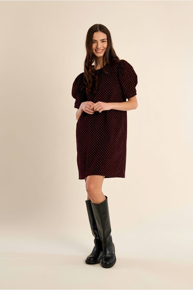 Molly Bracken P1548EN Dark Red Woven Dress