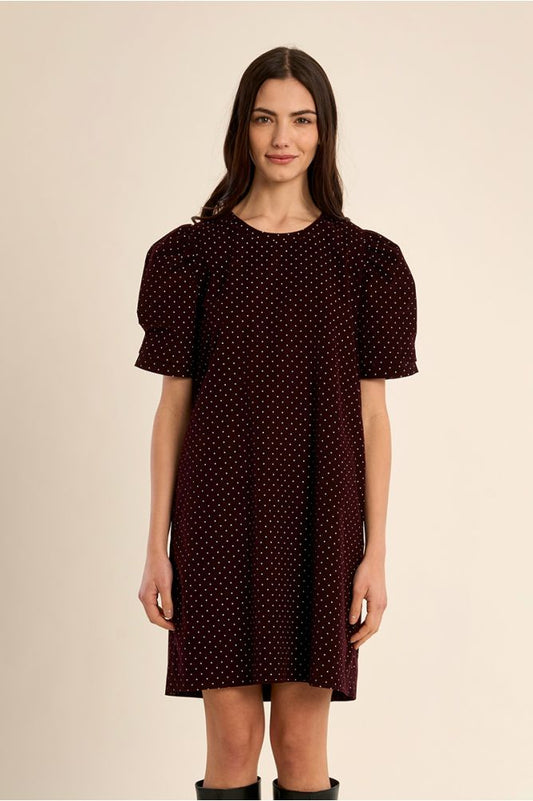 Molly Bracken P1548EN Dark Red Woven Dress