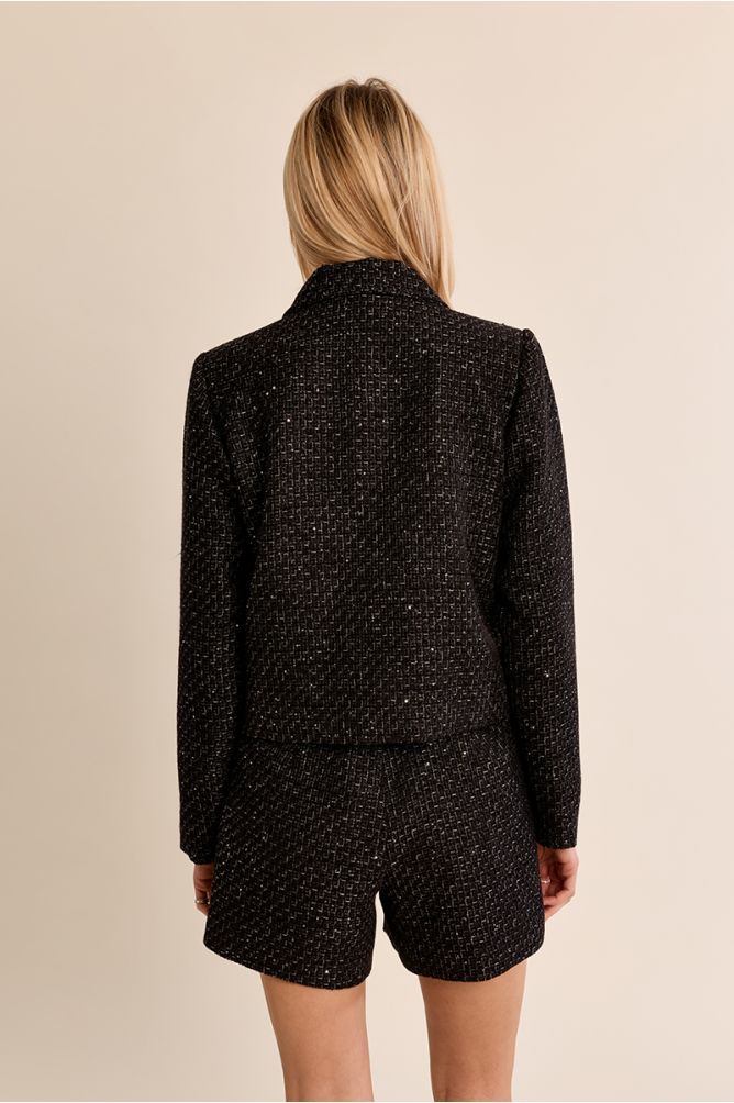 Molly Bracken T2032EH Black Woven Jacket
