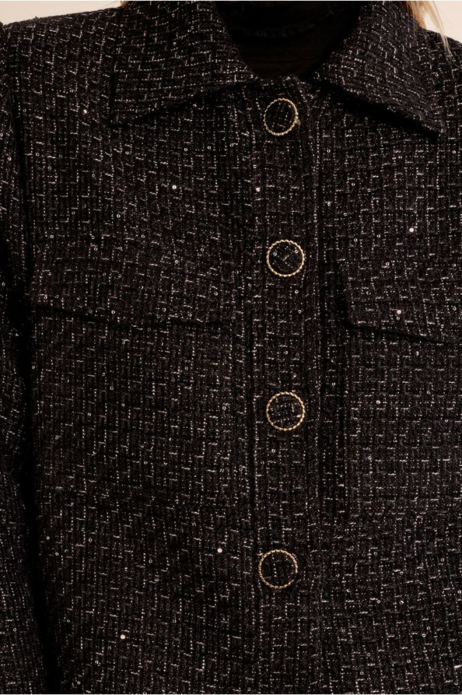 Molly Bracken T2032EH Black Woven Jacket