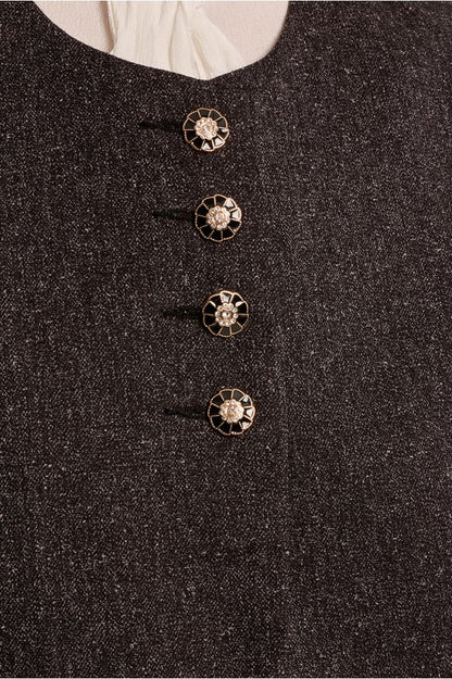 Molly Bracken P1910EN Black Woven Waistcoat