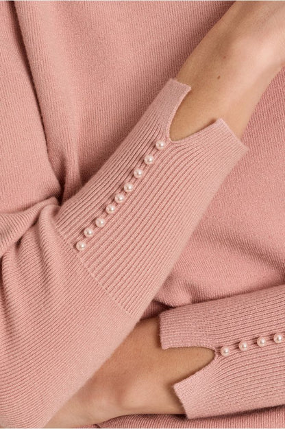 Molly Bracken E1798EN Powder Pink Knitted Sweater