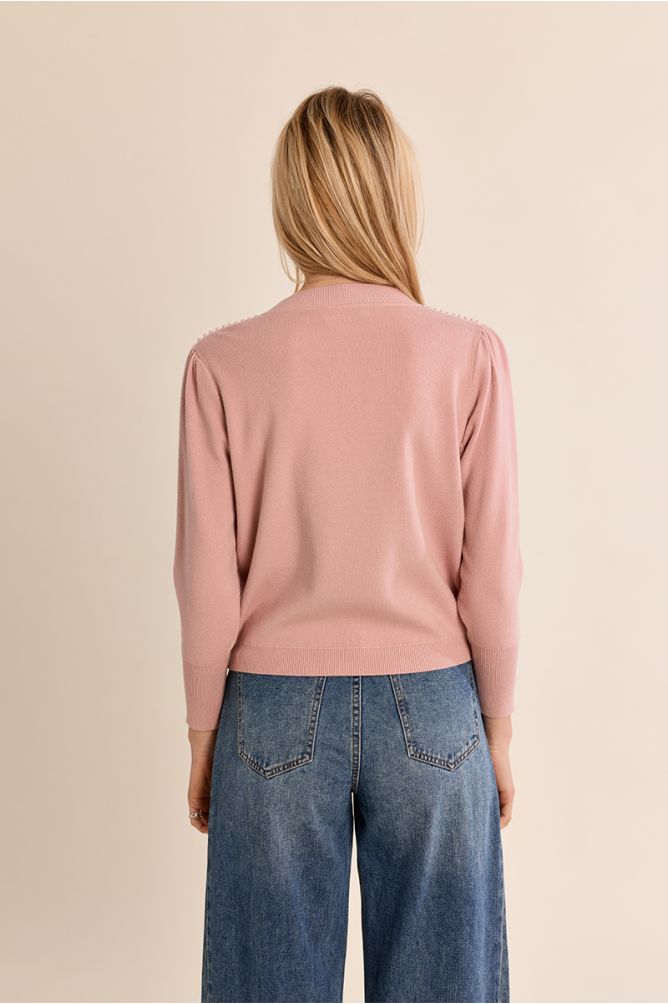 Molly Bracken E1798EN Powder Pink Knitted Sweater