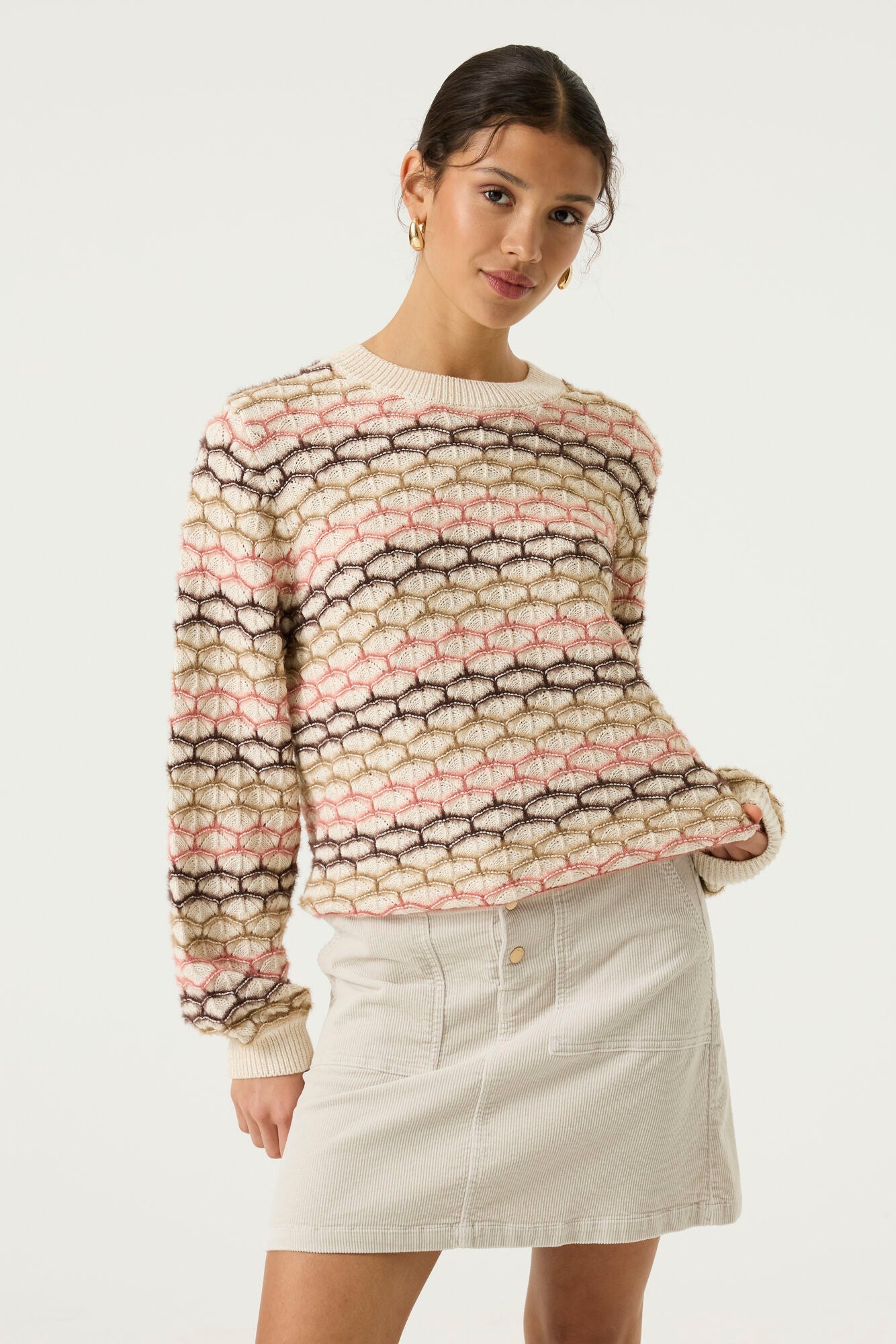 Garcia T260248 Cream Pattern Jumper