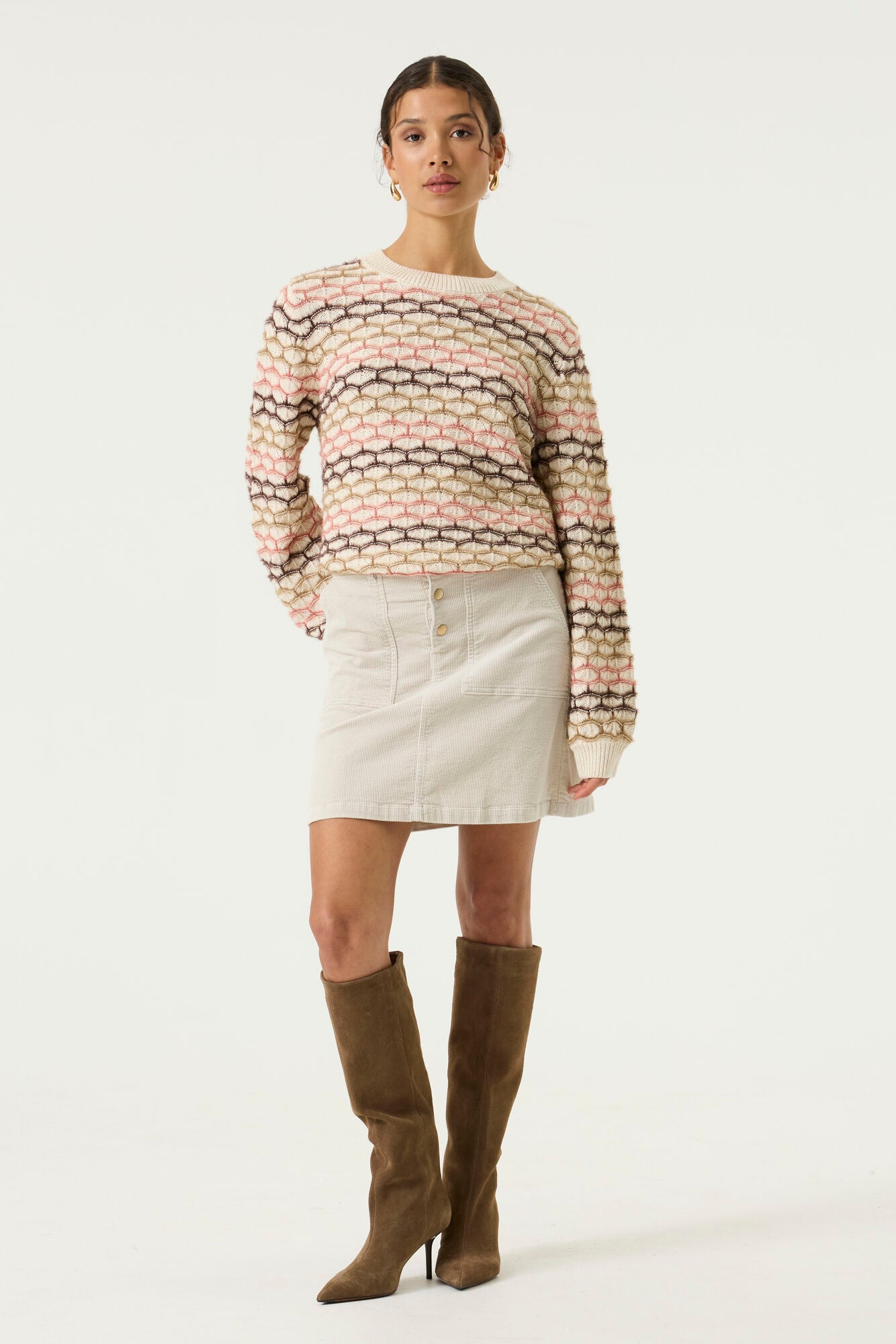 Garcia T260248 Cream Pattern Jumper