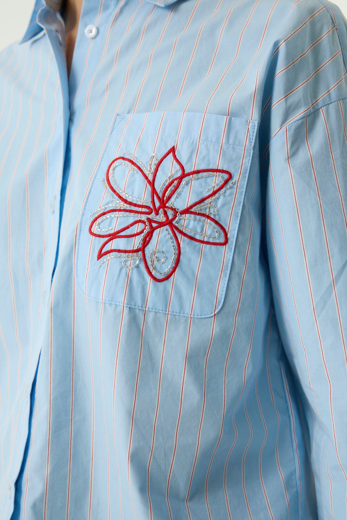 Garcia U260033 Breeze Blue Stripe Shirt