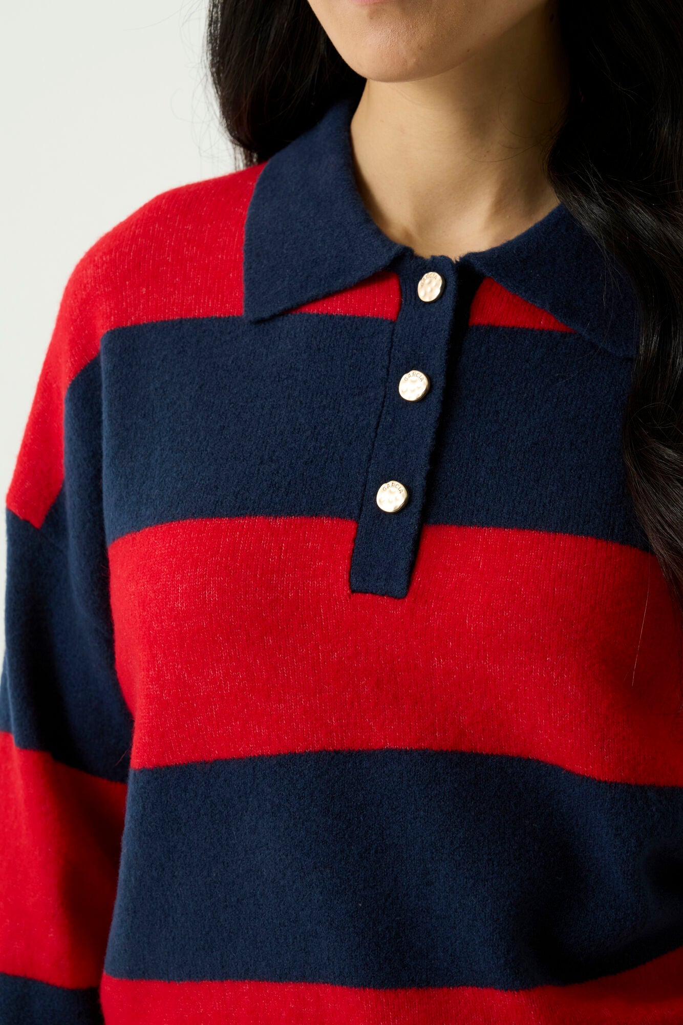 Garcia U260042 Red + Navy Jumper