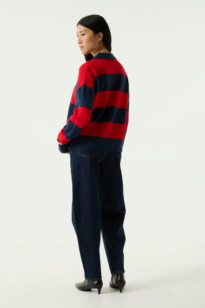 Garcia U260042 Red + Navy Jumper