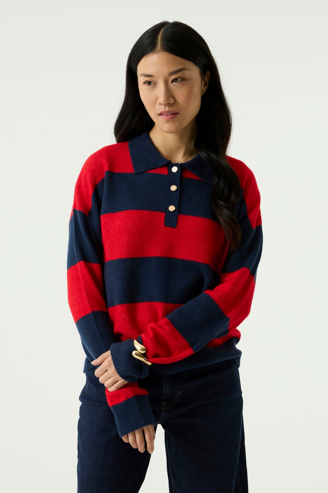 Garcia U260042 Red + Navy Jumper