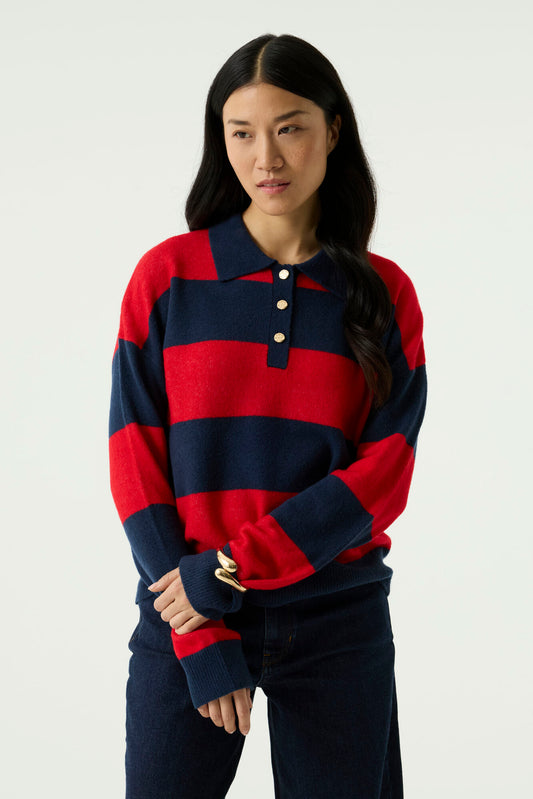 Garcia U260042 Red + Navy Jumper