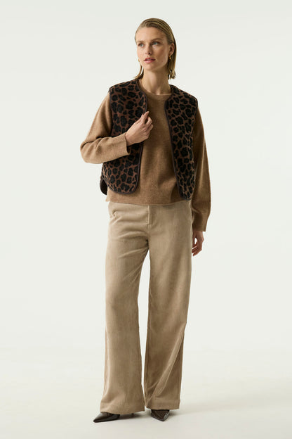 Garcia U260097 Leopard Print Reversible Gilet