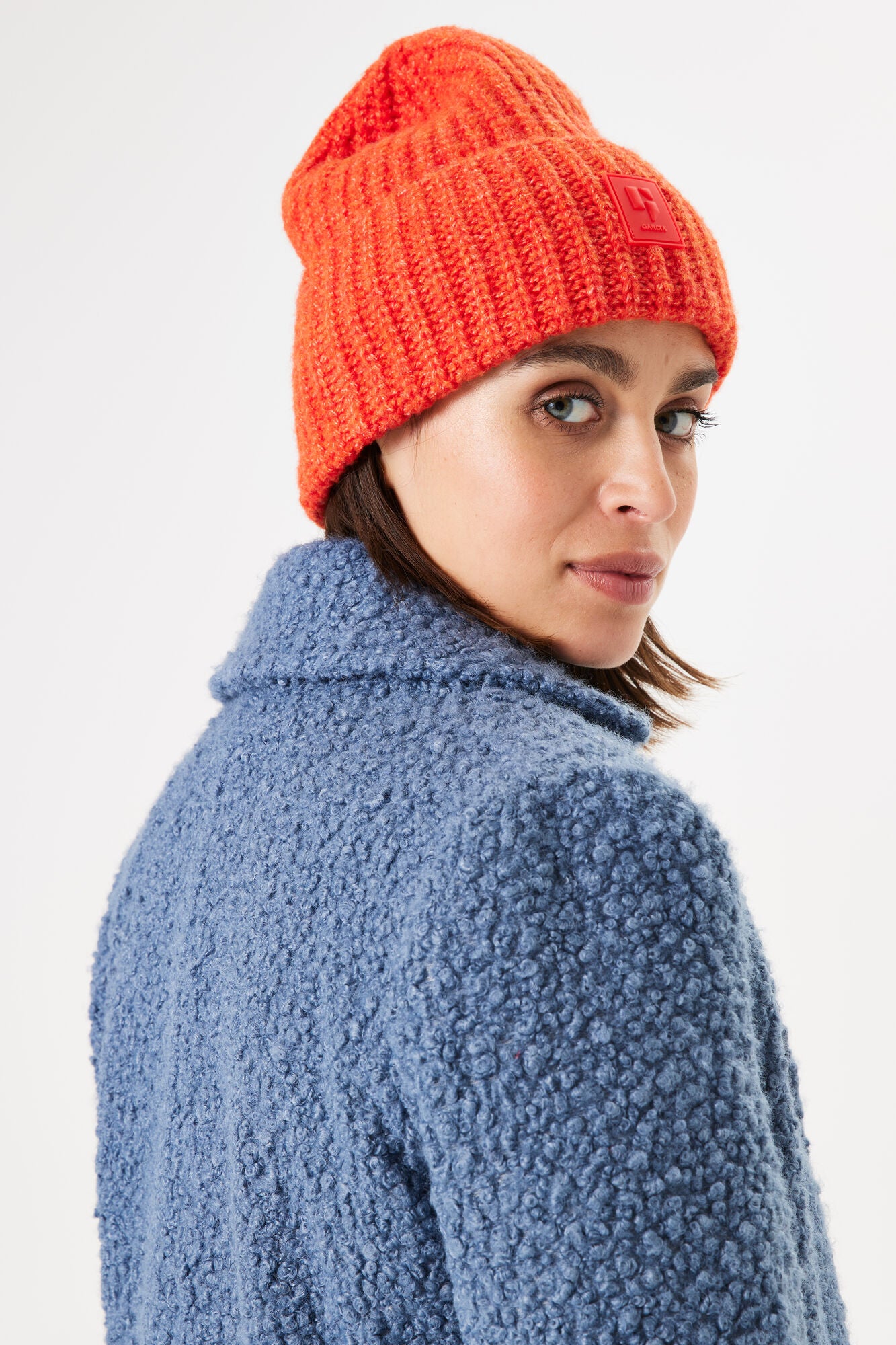 Garcia Ladies Beanie Hat Orange Flame Scarlet