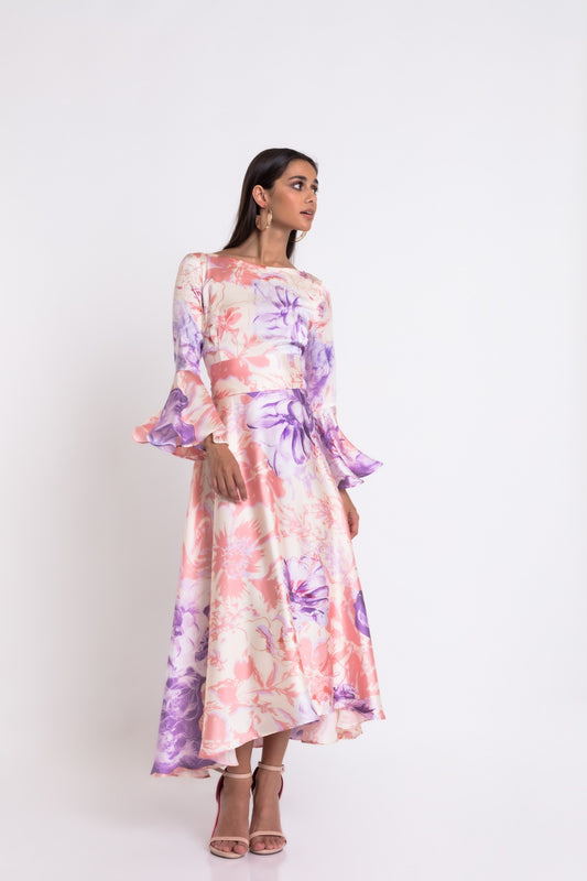 Matilde Cano Pink & Lilac Dress 2231