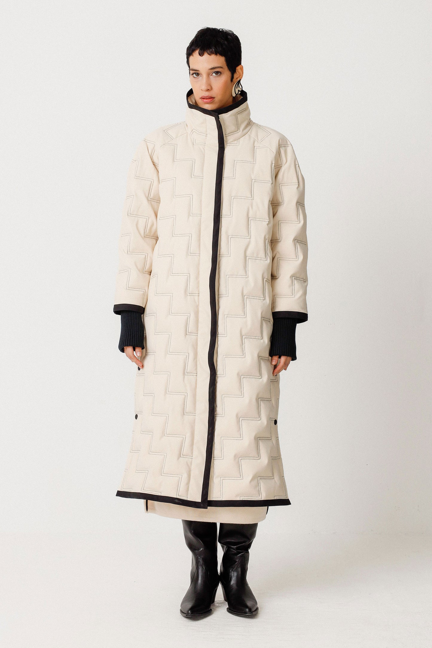 SKFK Cream Padded Coat WCT00022 Alizia