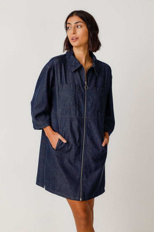 SKFK Dark Denim Dress Jacket