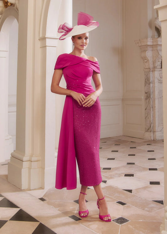 John Charles 29350A Ruby Pink Dress