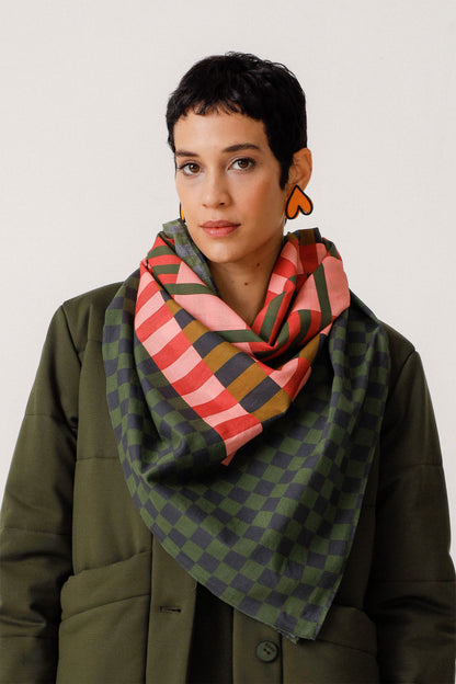 SKFK Print Square Scarf WSC00373