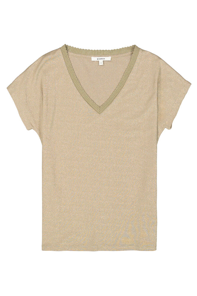 Garcia Olive Green V Neck Tee