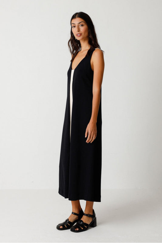 SKFK Zaine Black & White Stripe Dress